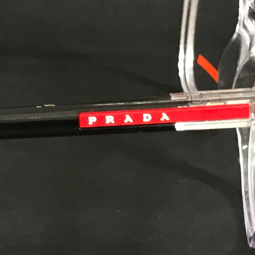 Prada Linea Rossa Eyeglasses Frames VPS05P 2AZ-1O1 Crystal Black 55-19-145